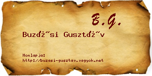 Buzási Gusztáv névjegykártya