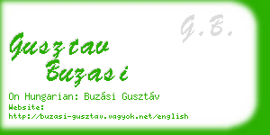 gusztav buzasi business card