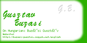 gusztav buzasi business card